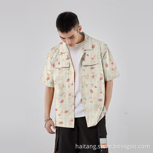 Polyester Waterproof Printed Shirt Fabric Man Shirt Fabric